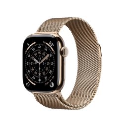 Smartwatch Apple Watch 11 GPS + Cellular, 42mm, Carcasa Gold Titanium, Bratara Gold Milanese Loop