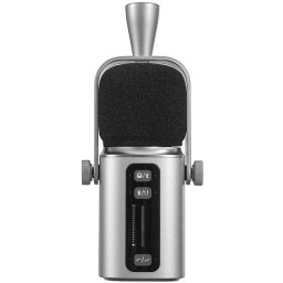 Microfon dinamic de transmisie XLR / USB-C / 3.5mm Negru-Argintiu
