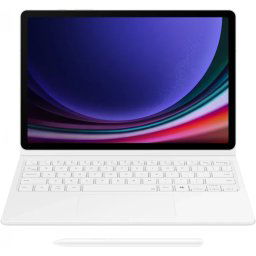 SAMSUNG Cu tastatură toc Samsung Tab S9/S9 FE alb