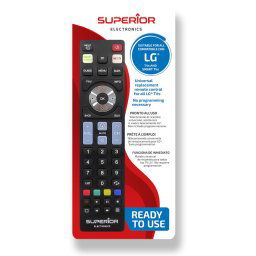 Telecomanda TELECOMANDA UNIVERSALA Superior, compatibila televizoare LG, bateriile (2 x AAA) nu sunt incluse, negru "SUPTRB007" (timbru verde 0.08 lei)