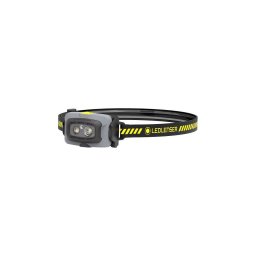 Ledlenser HF4R Work - Lanternă frontală LED dimabilă reîncărcabilă, 500 lm, acumulator 1000 mAh, IP68, până la 35 h autonomie, negru