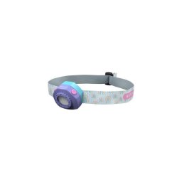 Ledlenser KIDLED4R Rainbow-LED — lanternă frontală pentru copii, reîncărcabilă, cu reglare a intensității, LED, protecție IPX4, 40 lm, autonomie 18 ore, mov