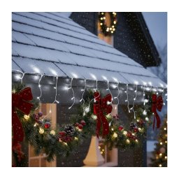 BRILAGI - Ghirlandă LED de exterior pentru Crăciun 200 LED/8 funcții 13 m IP44 alb rece