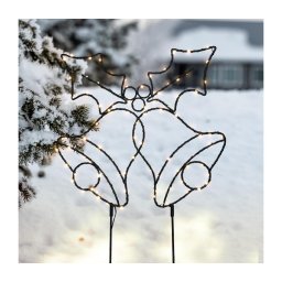 Brilagi - Decorațiune LED de Crăciun cu clopoței pentru exterior, 55x32 cm, alimentare 3xAA, IP44
