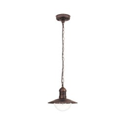 Brilagi - Lampă suspendată de exterior MOLDE 1xE27/60W IP44 bronz/patină