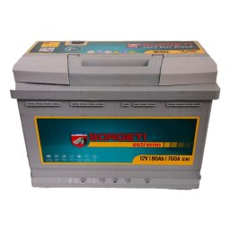 Baterie auto 80Ah Sorgeti Estremo 278x175x190 760A 12V