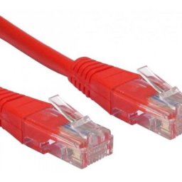 CABLU UTP Patch cord cat. 5E - 0.5 m, red Spacer "SP-PT-CAT5-0.5M-R