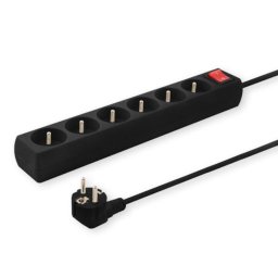 Prelungitor Power strip with anti-surge protection 6 outlets with ground wire, 5m Savio LZ-04