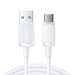 Cablu pentru incarcare si transfer de date S-AC027A14, USB/USB-C, 3A, 1.2m, Alb
