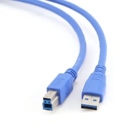 CABLU USB SPACER pt. imprimanta, USB 3.0 (T) la USB 3.0 Type-B (T), 1.8m, albastru, "SPPR-USB3m-USBBm-1.8-BL