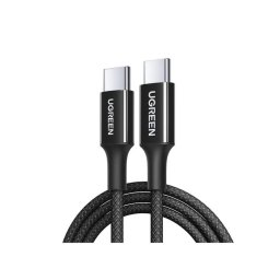 CABLU alimentare si date Ugreen, "L501", Fast Charging Data Cable pt. smartphone, USB Type-C la USB Type-C 60W / 3A, braided, 2m, negru