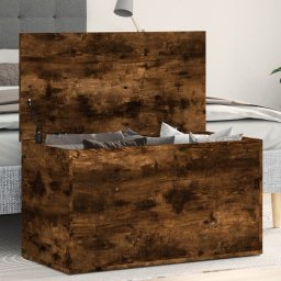 Gossi cufar de depozitare stejar fumuriu 84x42x46 cm lemn prelucrat