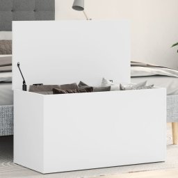 Gossi cufar de depozitare, alb, 84x42x46 cm, lemn compozit