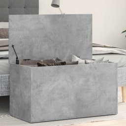 Gossi cufar de depozitare, gri beton, 84x42x46 cm, lemn compozit