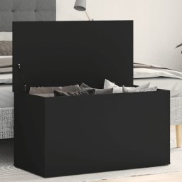Gossi cufar de depozitare, negru, 84x42x46 cm, lemn compozit