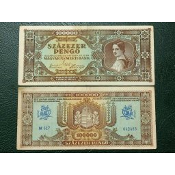 Ungaria 1945 - 100.000 pengo, circulata