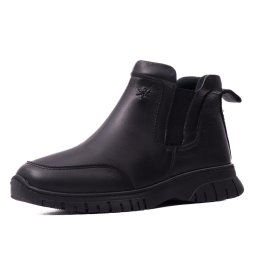 Ghete dama din piele naturala, Dogati 002 25603 S, negru