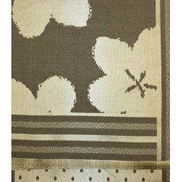 Pri Elegant double-sided scarf with gold thread and floral pattern