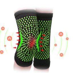 Set genunchiere auto-incalzire cu turmalina, CRM, elastice, marime universala, unisex, negru