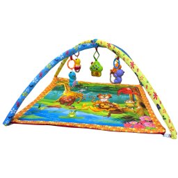 Centru de activitati bebelusi, saltea cu arcada cu jucarii, muzicala, Baby Jungle Animals