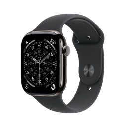 Smartwatch Watch Series 11 GPS + Cellular 46mm Slate Titanium Case with Black Sport Band - M/L