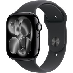 Smartwatch Watch Series 11 GPS+Cellular 42mm Jet Black Aluminium Case with Black Sport Band - S/M