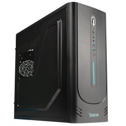 Unitate PC TechTower, Intel Core I5 6400, Memorie RAM 16 GB DDR4, Capacitate 128 SSD+2TB HDD, Placa video integrata, Black, Windows