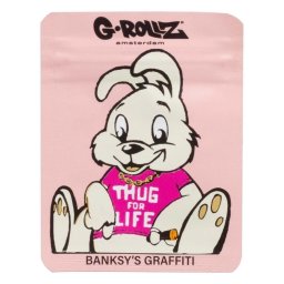 G-Rollz Pungi ziplock anti-miros Banksy Thug for Life pink 65x85mm x1