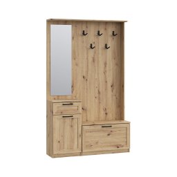 Set pentru hol KAVI cu oglindă, stejar artisan