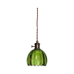 Cottex 8400100-2501 - Lampă suspendată NORA cu cablu și priză, 1xE14/5W/230V, verde