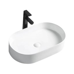 REA-U1055 - Lavoar pe blat NADIA 38,5 x 61 cm, ceramică, alb lucios