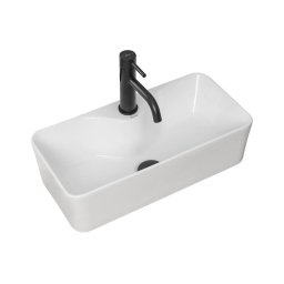 REA-U0699 - Lavoar pentru blat MERY 25x50,5 cm ceramică/alb lucios