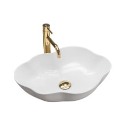 REA-U0265 - Lavoar PEARL pentru blat 38x50,5 cm ceramică/alb lucios