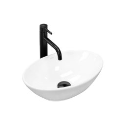 REA-U5804 - Lavoar pentru blat PAMELA MINI, 26,5 x 40 cm, ceramică, alb lucios
