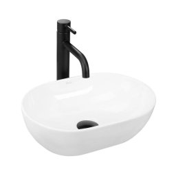 REA-U3322 - Lavoar pentru montare pe blat AMELIA MINI, 26 x 38 cm, ceramică, alb lucios