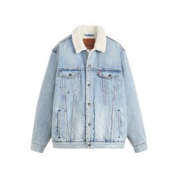 LEVIS Geacă Relaxed Fit Light Indigo Worn In A57840026 kentucky blue sherpa