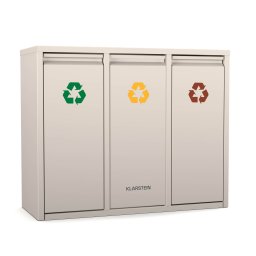 Klarstein Ordnungshüter 3, 45 litri, 3 coșuri, sistem anti-miros, umplere ușoară (KG11-OrdMülleimsand)