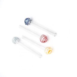 Pipa sticla pentru ulei colorata 15cm