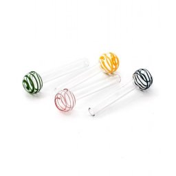 Pipa sticla pentru ulei colorata 10cm