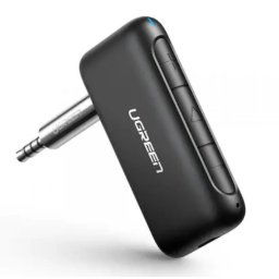 ADAPTOR Bluetooth Jack 3.5 Ugreen, CM276 acumulator inclus, microfon inclus, convertor audio wireless, versiune bluetooth 5.0, negru 70303 (timbru verde 0.18 lei) - 6957303873036