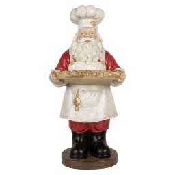 Figurina Mos Craciun Bucatar polirasina multicolora 40x39x81 cm