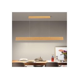 Brilagi - Lustra LED cu dimmer pe cablu SLIMLINE LED/40W/230V 3000-6000K decor stejar + telecomandă
