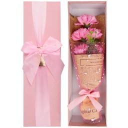 Buchet de flori artificiale ZoneYan, roz, sapun/plastic, 33 x 8 x 5 cm