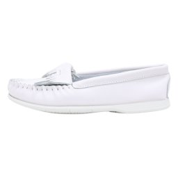 Mocasini dama, Formazione, 9913-Alb, casual, piele naturala, cu talpa joasa, alb (Marime: 40)