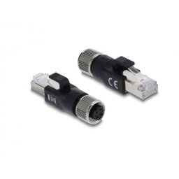 Adaptor M12 X-coded 4 pini la RJ45 M-T, Delock 90832