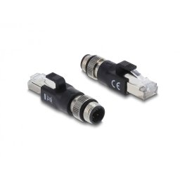 Adaptor M12 X-coded 4 pini la RJ45 T-T, Delock 90831