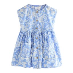 Next Rochie azuriu / alb