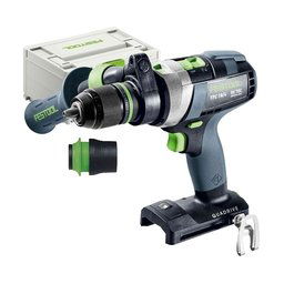 Festool - TPC 18/4 I-Basic - Masina de gaurit si insurubat cu percutie fara acumulatori si incarcator, Li-Ion, 18 V, - Ah, 75 Nm, motor fara perii, mandrina detasabila, led iluminare, valiza speciala