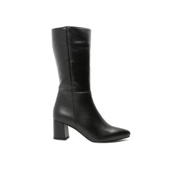 Cizme damă Dogati, medii cu toc, negre din piele naturală MIR859-37 EU