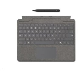 Tastatura pentru tableta Microsoft Surface Pro 8,9,10,11 + Slim Pen CM, Slim Pen, CoPilot Button, US Int, Platinum